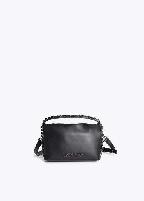 Bolso Lola Casademunt asa con cristales NEGRO