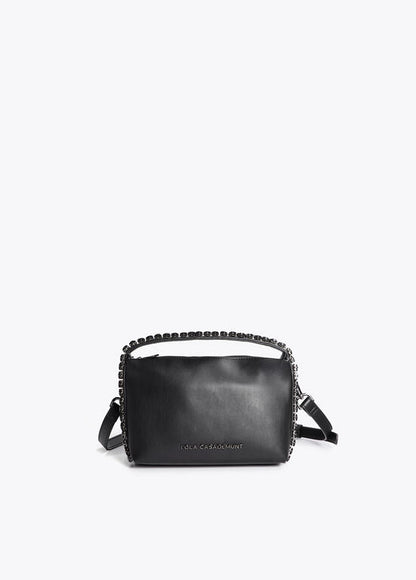Bolso Lola Casademunt asa con cristales NEGRO