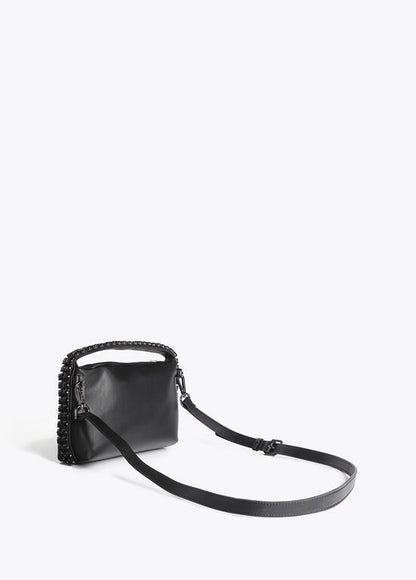 Bolso Lola Casademunt asa con cristales NEGRO