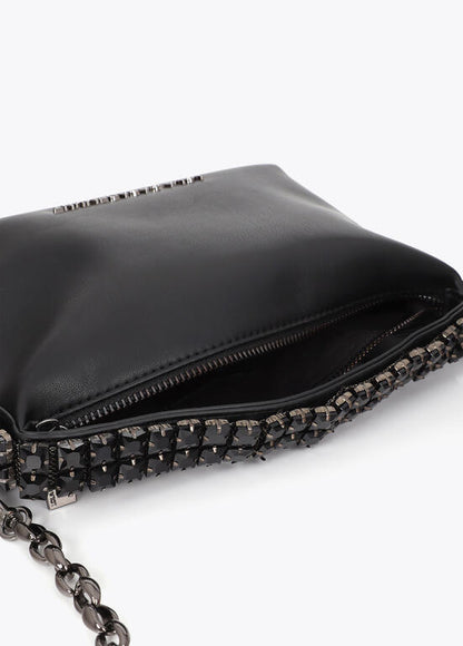 Bolso Lola Casademunt asa con cristales NEGRO