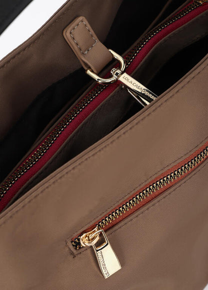 Bolso Lola Casademunt Hobo con detalle argolla BEIGE