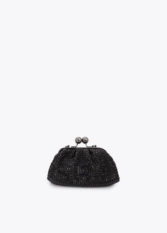 Bolso Lola Casademunt joya con cristales NEGRO