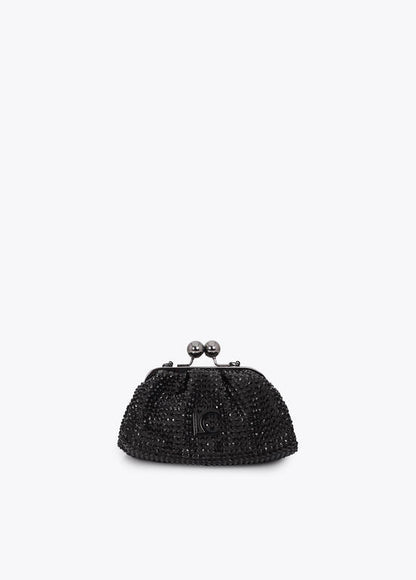 Bolso Lola Casademunt joya con cristales NEGRO