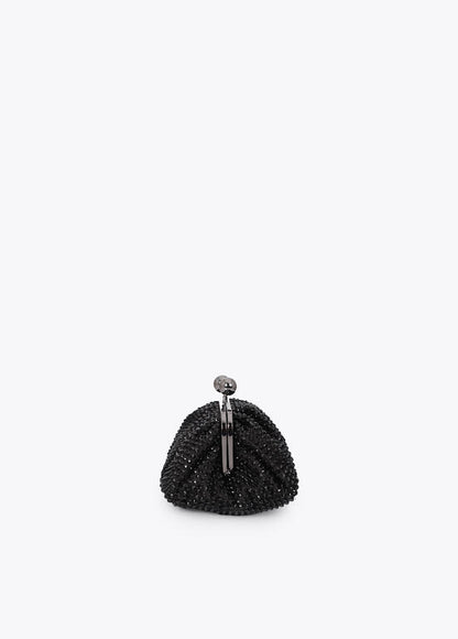 Bolso Lola Casademunt joya con cristales NEGRO
