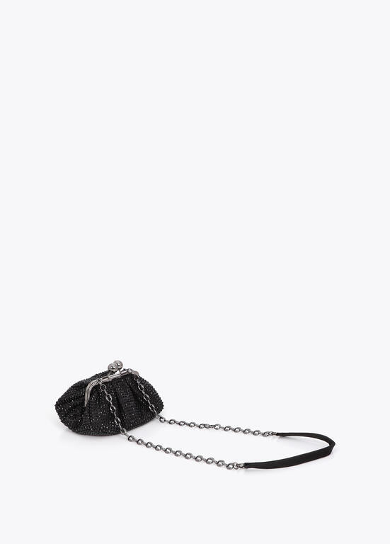 Bolso Lola Casademunt joya con cristales NEGRO