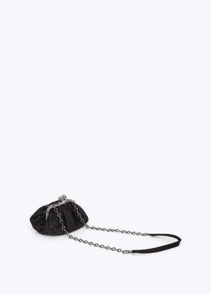 Bolso Lola Casademunt joya con cristales NEGRO