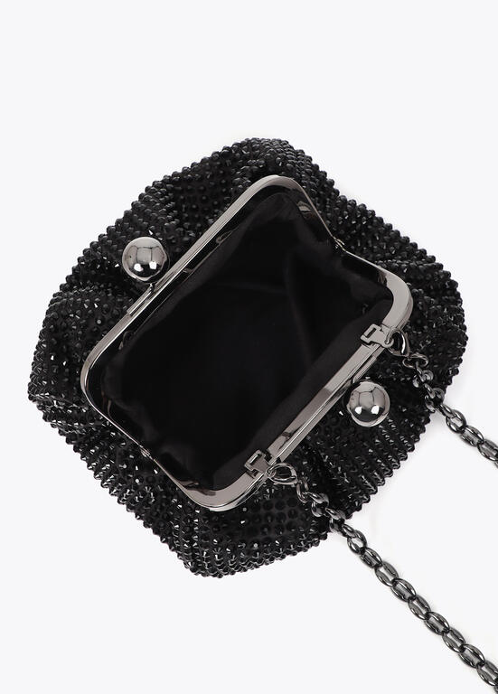 Bolso Lola Casademunt joya con cristales NEGRO