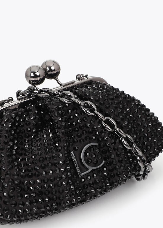 Bolso Lola Casademunt joya con cristales NEGRO