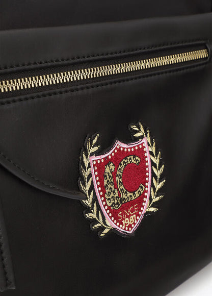 Bolso Lola Casademunt Shopper nylon con parches NEGRO