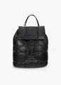 Mochila Lola Casademunt acolchada detalle LC metalica NEGRO
