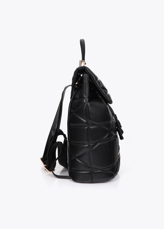 Mochila Lola Casademunt acolchada detalle LC metalica NEGRO