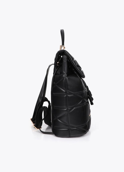 Mochila Lola Casademunt acolchada detalle LC metalica NEGRO