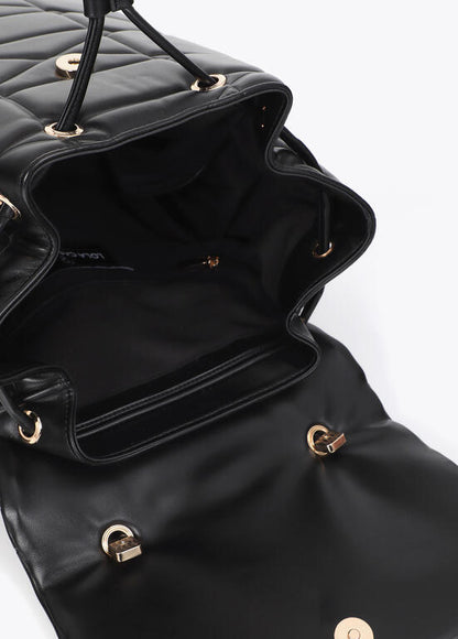 Mochila Lola Casademunt acolchada detalle LC metalica NEGRO