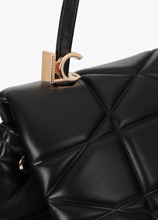 Mochila Lola Casademunt acolchada detalle LC metalica NEGRO