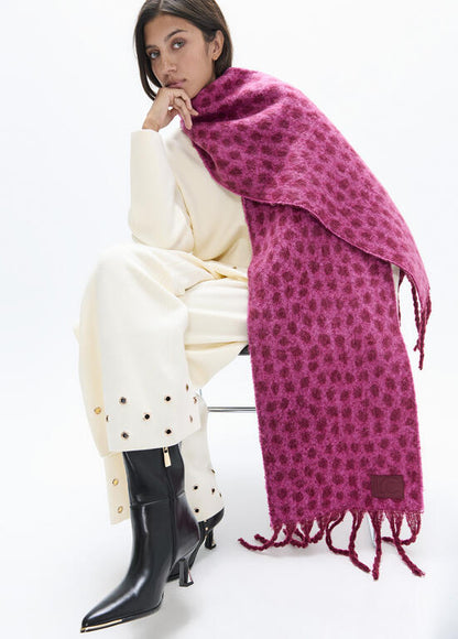 Bufanda reversible animal print rosa-lila - Lola Casademunt
