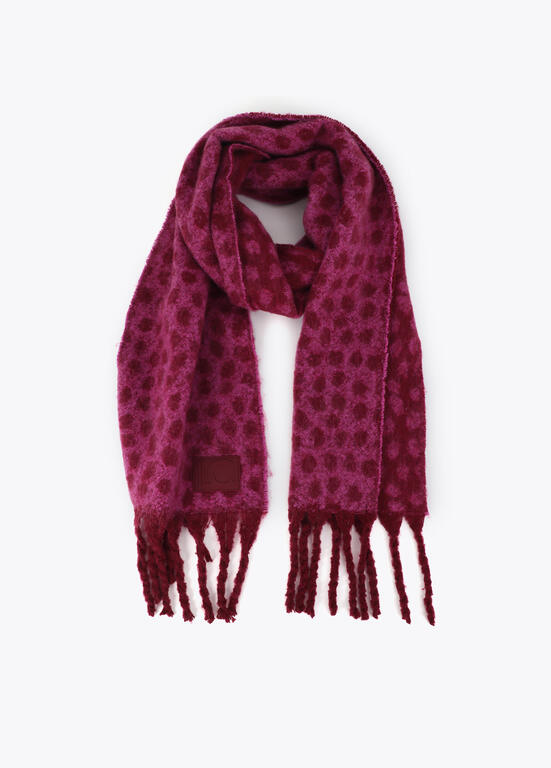 Bufanda reversible animal print rosa-lila - Lola Casademunt