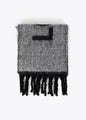 Bufanda reversible con logotipo negro-gris - Lola Casademunt