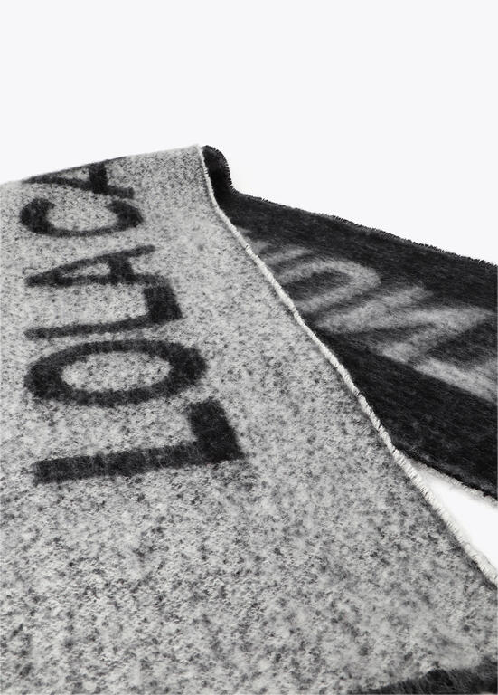 Bufanda reversible con logotipo negro-gris - Lola Casademunt