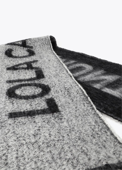 Bufanda reversible con logotipo negro-gris - Lola Casademunt