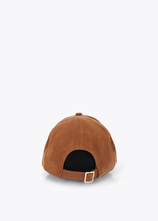 Gorra Lola Casademunt en tejido con LC cristales MARRON