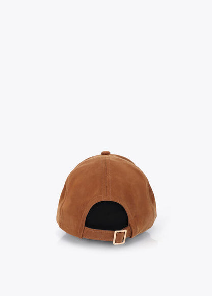 Gorra Lola Casademunt en tejido con LC cristales MARRON