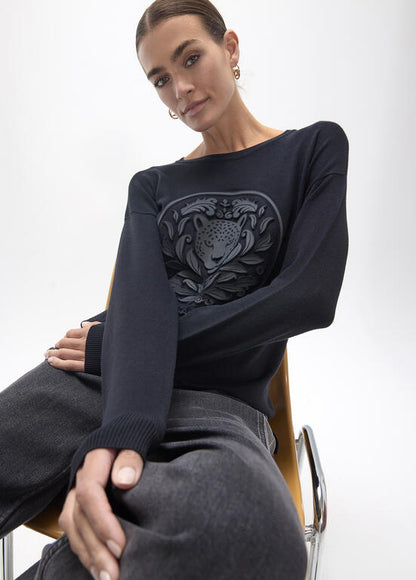 Jersey Lola Casademunt rosco embossed NEGRO