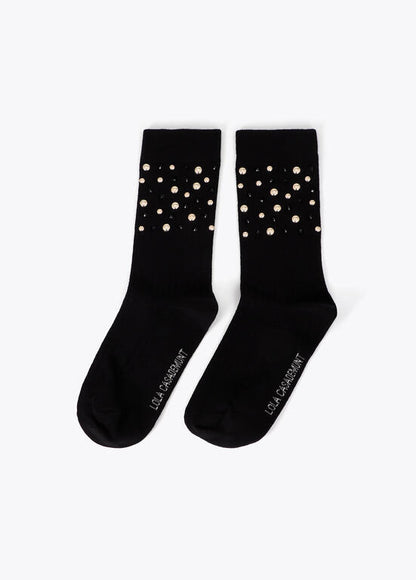 PACK REGALO CALCETINES CON PERLAS Y CRISTALES GRIS-MULTICOLOR