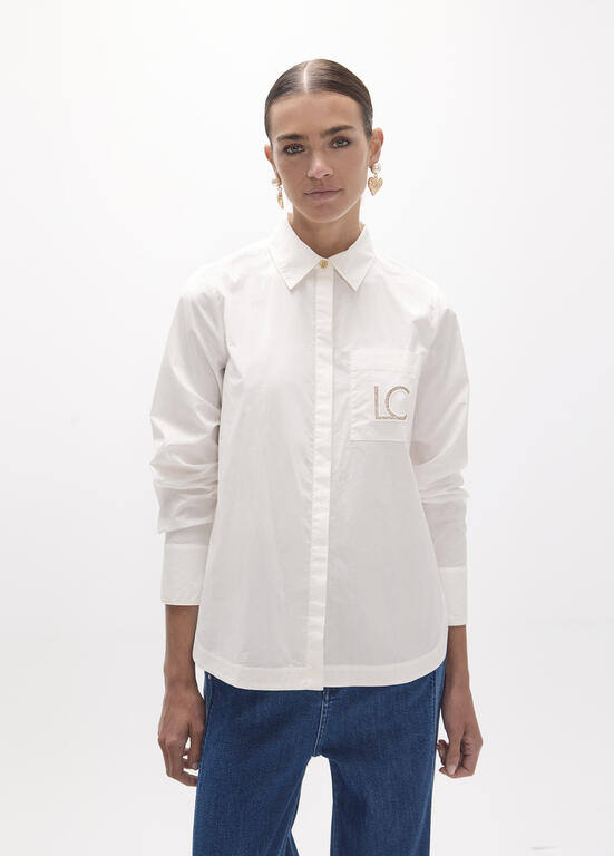 Camisa Lola Casademunt popelin fit regular BLANCO