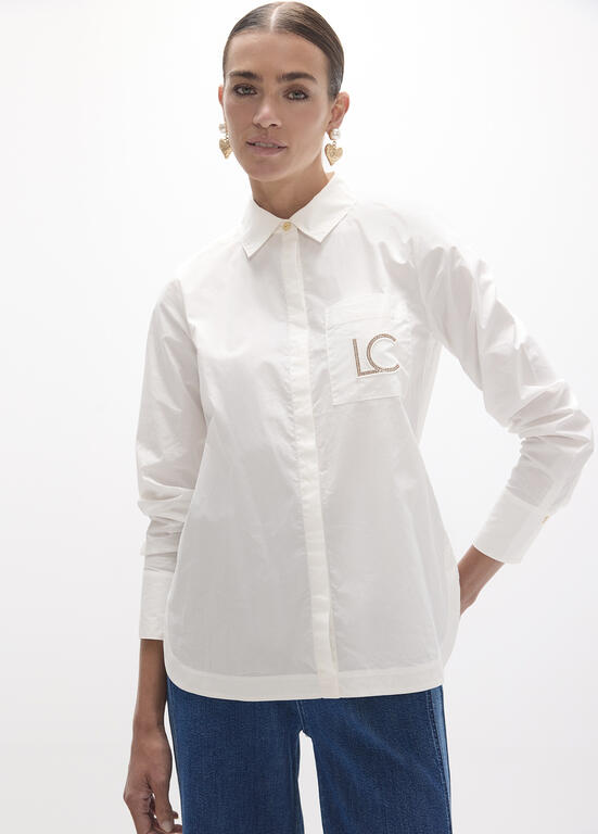 Camisa Lola Casademunt popelin fit regular BLANCO