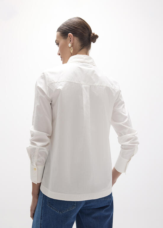 Camisa Lola Casademunt popelin fit regular BLANCO
