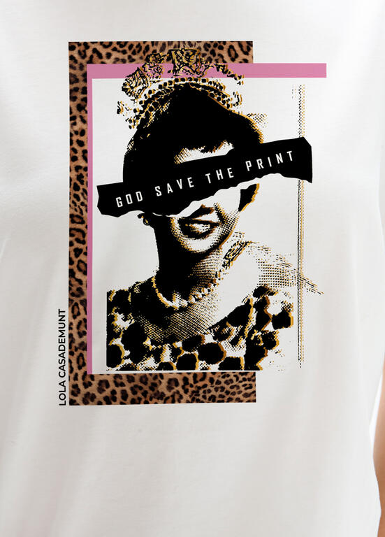 Camiseta Lola Casademunt Sra Lola manga corta estampado  BLANCO