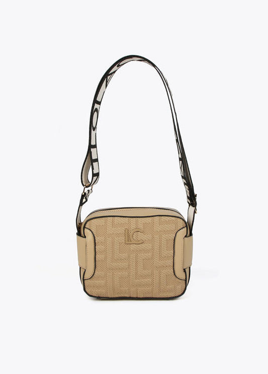 Bandolera Lola Casademunt en tejido monograma con asa logotipada
