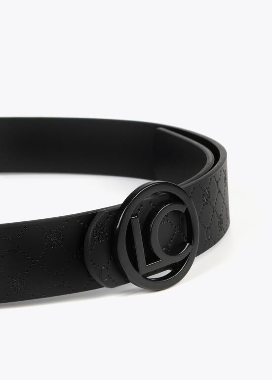 Cinturón Lola Casademunt reversible Monogram LC negro 95 cm