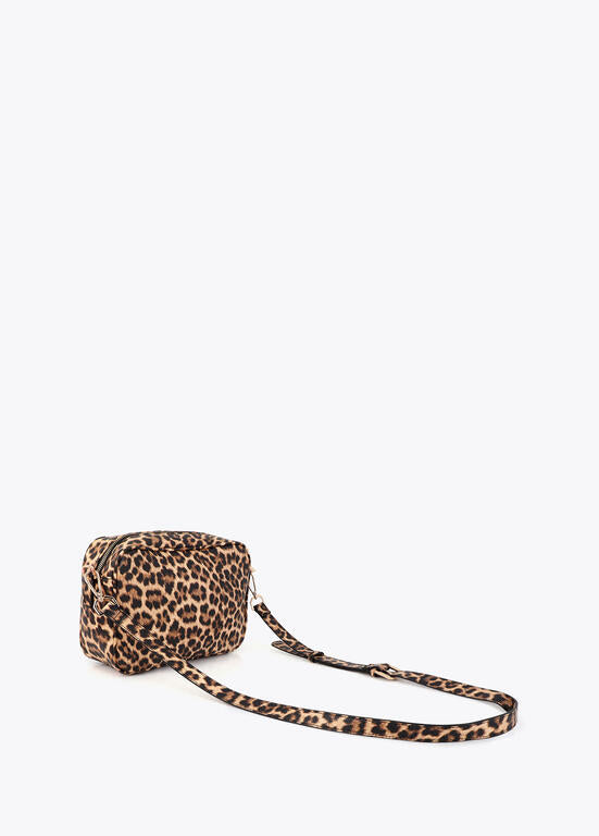 Bolso Lola Casademunt Bandolera básica leopardo Marrón-negro