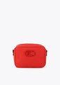 Bolso Lola Casademunt Bandolera pespuntes monograma Coral