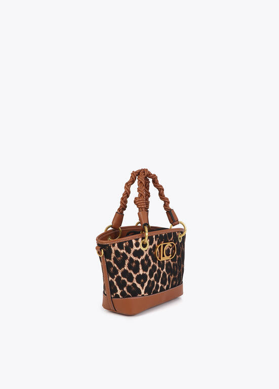 Bolso Lola Casademunt Mini capazo leopardo y efecto piel