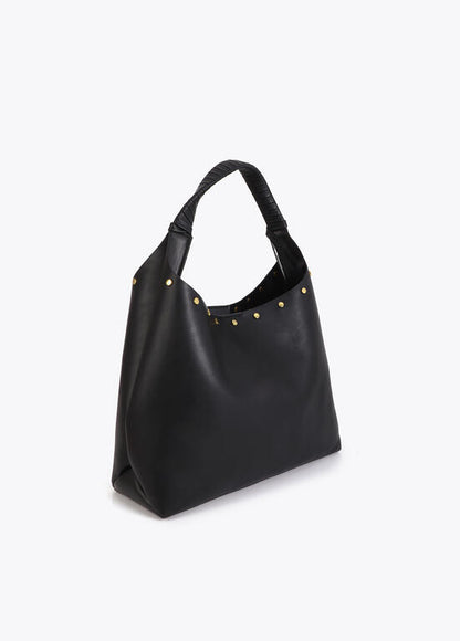 Bolso Lola Casademunt Shopper LC animal tachas NEGRO