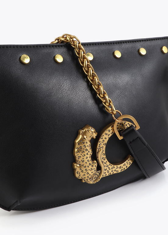 Bolso Lola Casademunt Bandolera LC animal tachas NEGRO