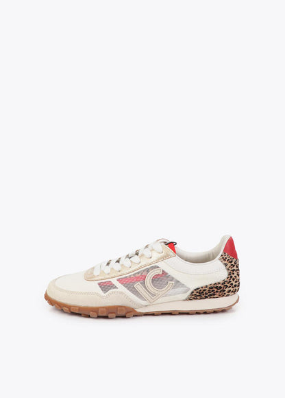 Deportivas Lola Casademunt en rejillas y diferentes tejidos CRUDO-MULTICOLOR
