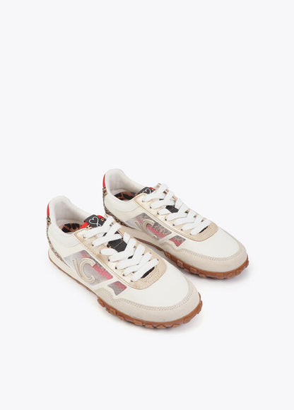Deportivas Lola Casademunt en rejillas y diferentes tejidos CRUDO-MULTICOLOR