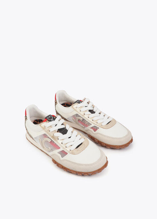 Deportivas Lola Casademunt en rejillas y diferentes tejidos CRUDO-MULTICOLOR