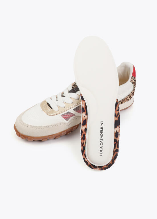 Deportivas Lola Casademunt en rejillas y diferentes tejidos CRUDO-MULTICOLOR