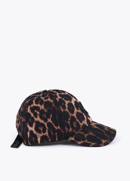 Gorra Lola Casademunt en leopardo con detalle lentejuelas