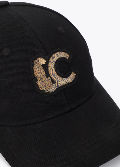 Gorra Lola Casademunt  con detalle leopardo