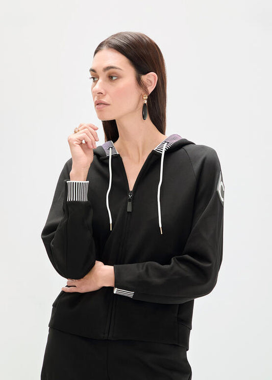 Sudadera Lola Casademunt scuba con capucha NEGRO