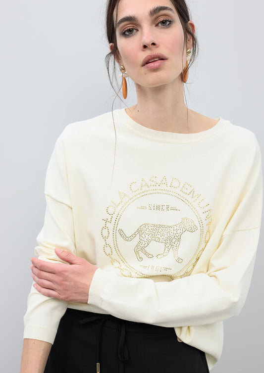 Jersey Lola Casademunt  rosco con strass Crudo