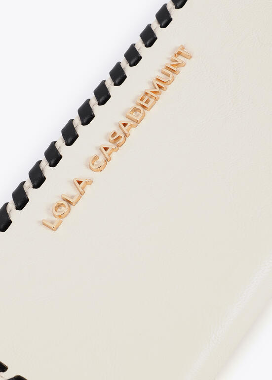 Cartera Lola Casademunt acabado contraste Crudo-Negro