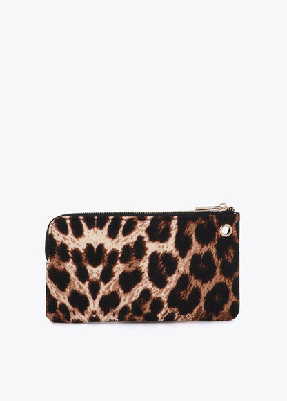 Monedero Lola Casademunt doble con colgante LC Tejido CRUDO-MARRON