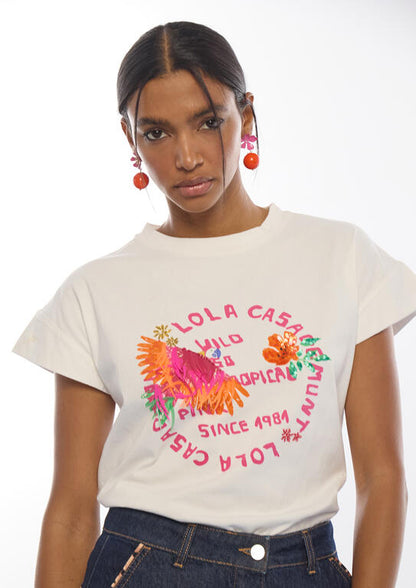 Camiseta Lola Casademunt loro con plumas