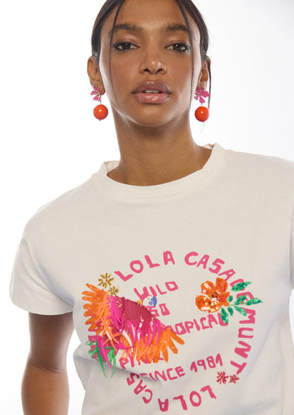 Camiseta Lola Casademunt loro con plumas